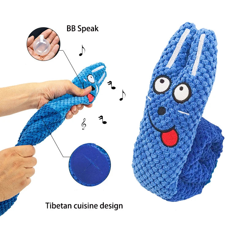 Un-Rollable Worm Interactive Dog Toy