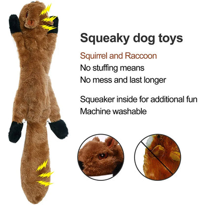 No Stuffing Dog Toy with Squeakers