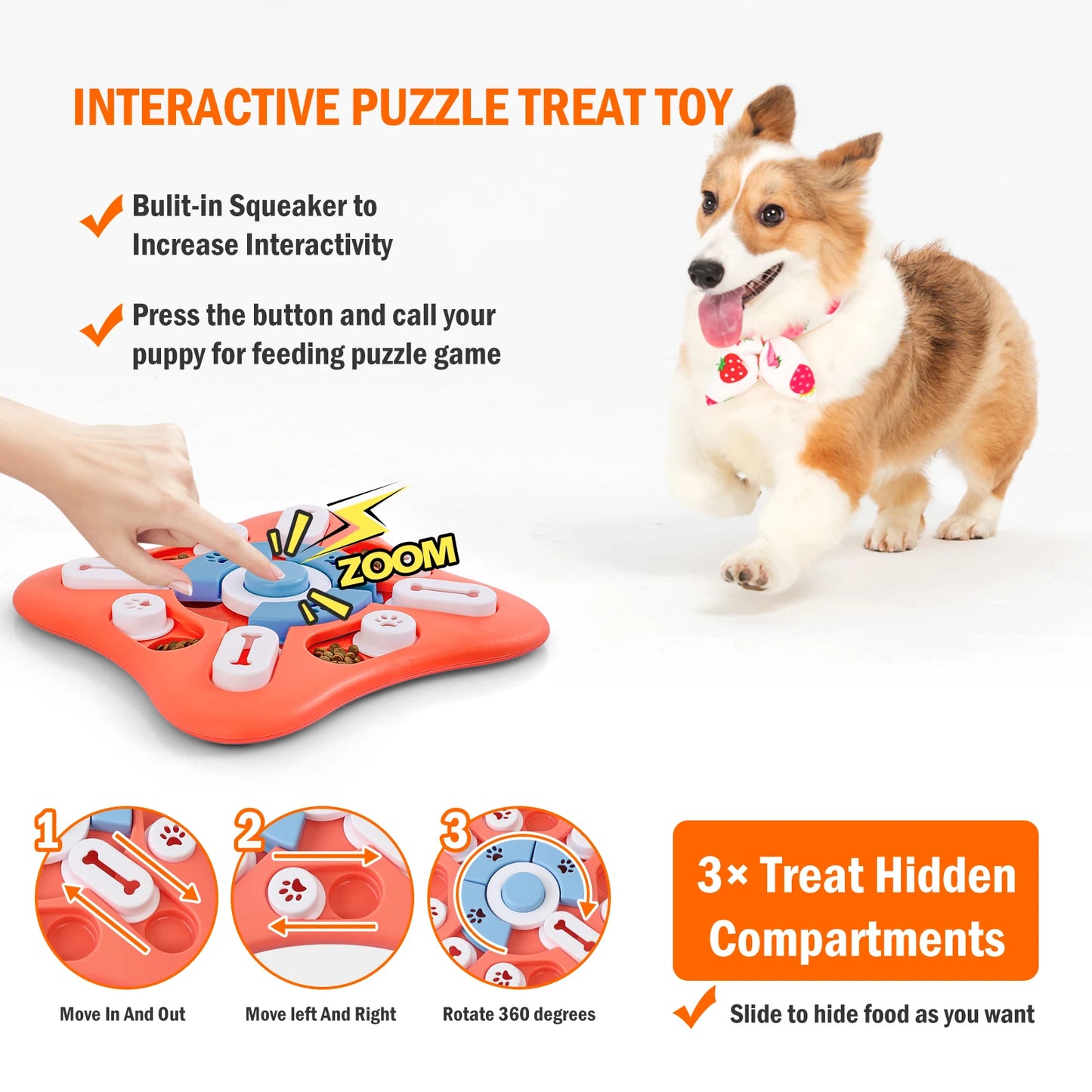 Dog Treat Puzzle Toys for IQ Training & Mental Enrichment